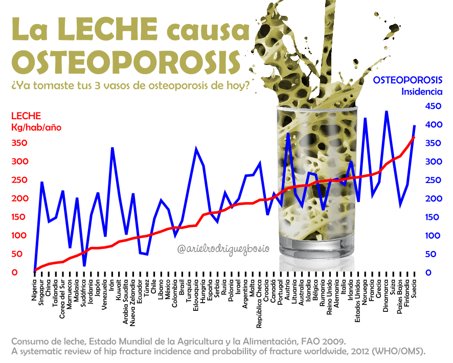 La leche causa osteoporosis